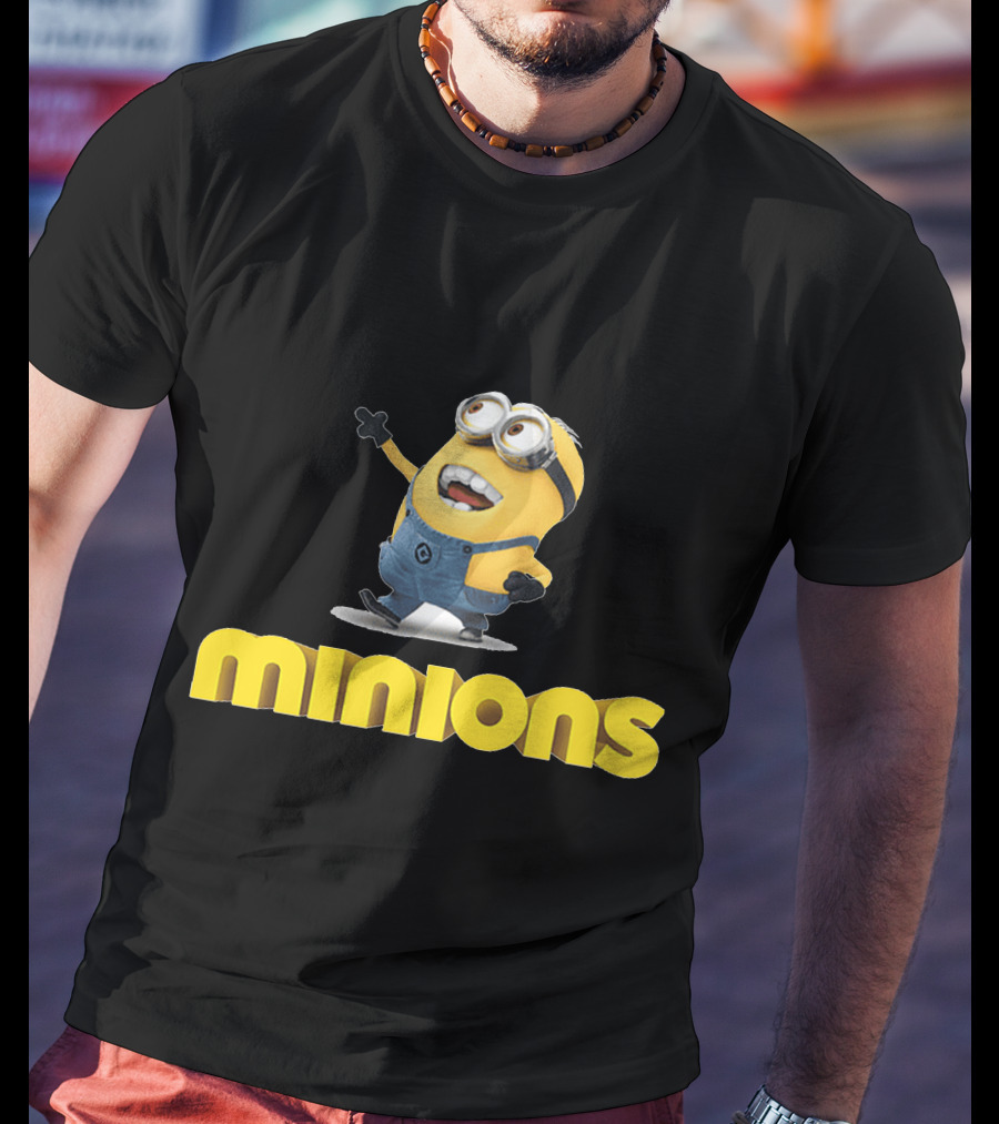 Minions Character With Iconic Yellow Costume And Goggles T-Shirt