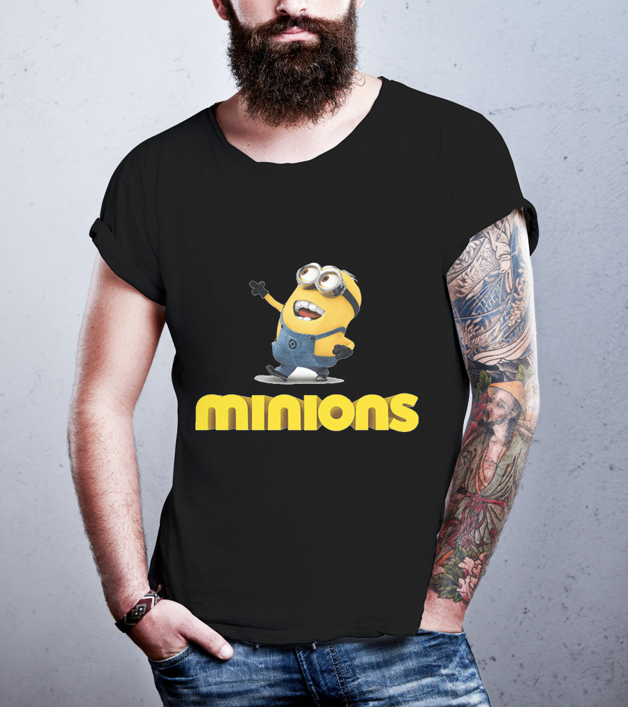Minions Character With Iconic Yellow Costume And Goggles T-Shirt