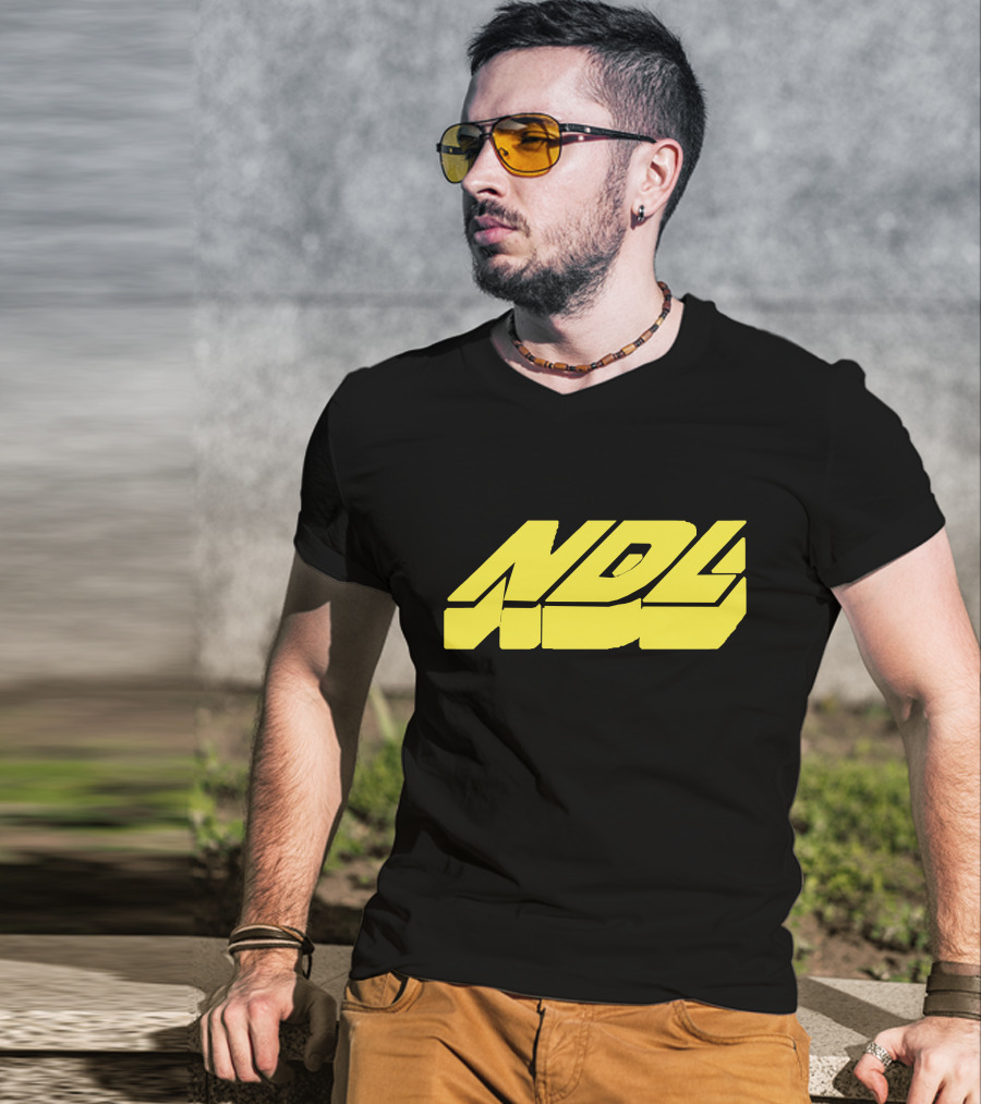 NDL Yellow Block Text Merchandise T-Shirt