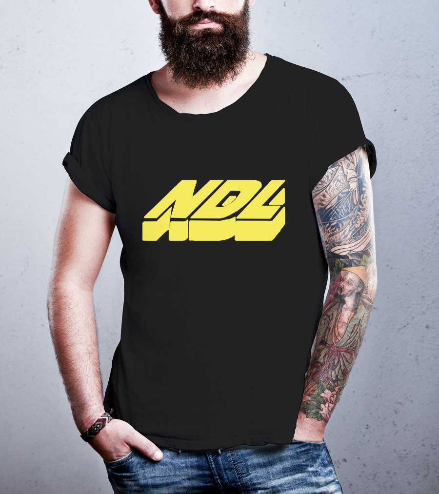NDL Yellow Block Text Merchandise T-Shirt