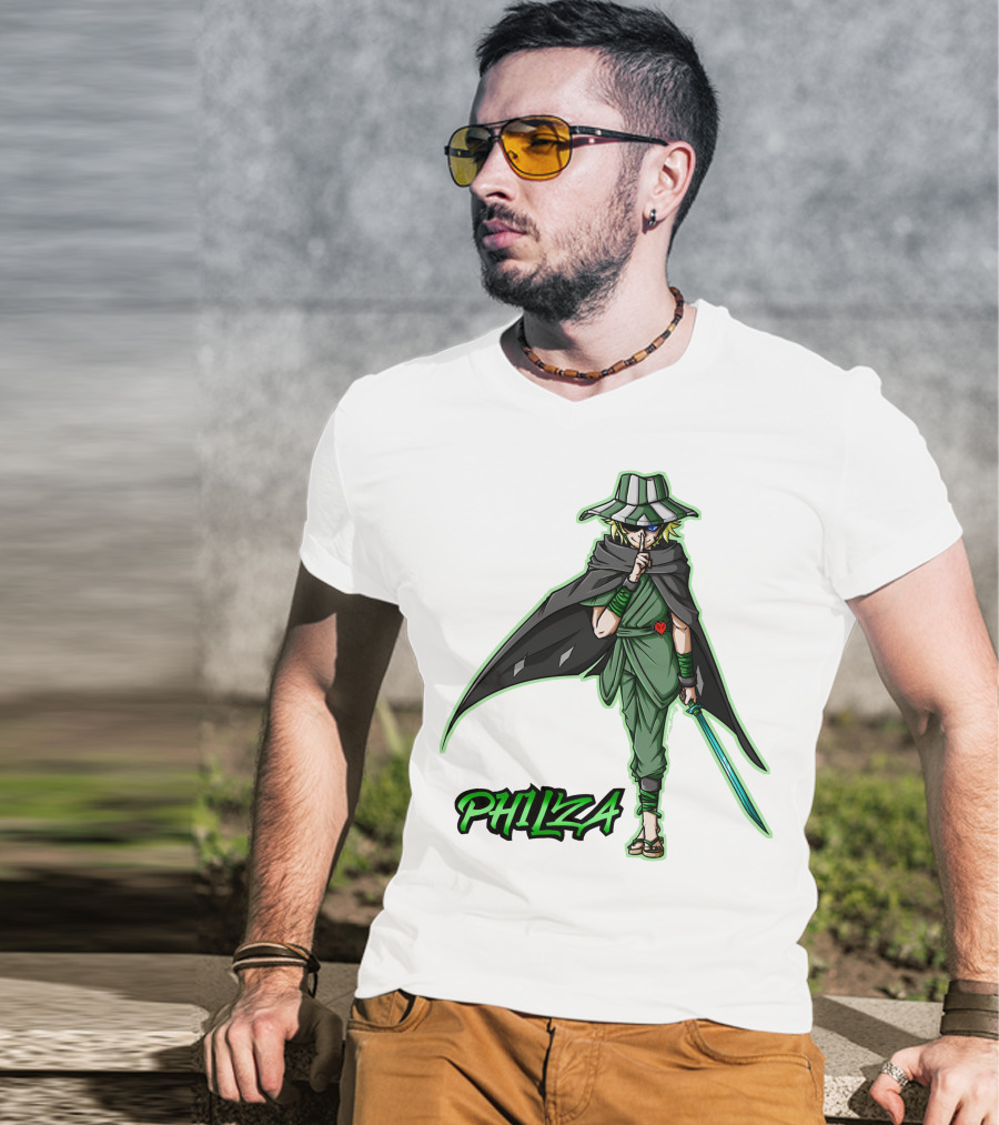 PH1LZA Ninja Warrior Style With Sword And Cloak T-Shirt
