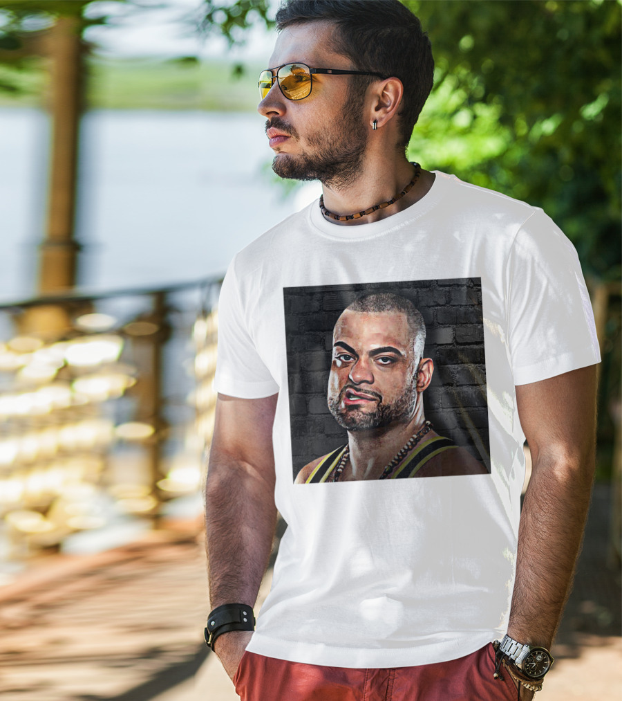 Eddie Kingston Brick Wall Background T-Shirt