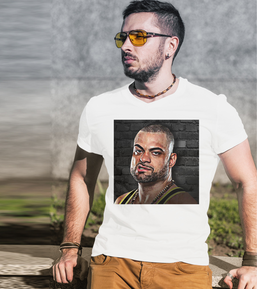 Eddie Kingston Brick Wall Background T-Shirt