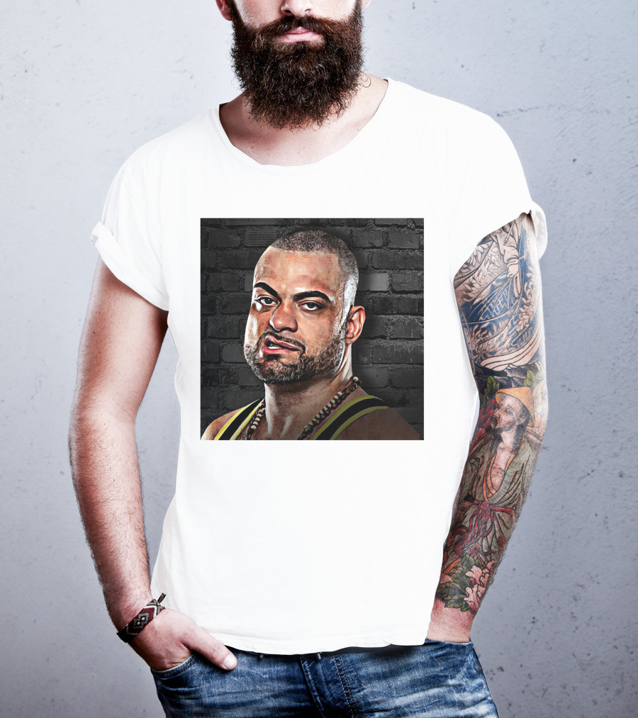 Eddie Kingston Brick Wall Background T-Shirt