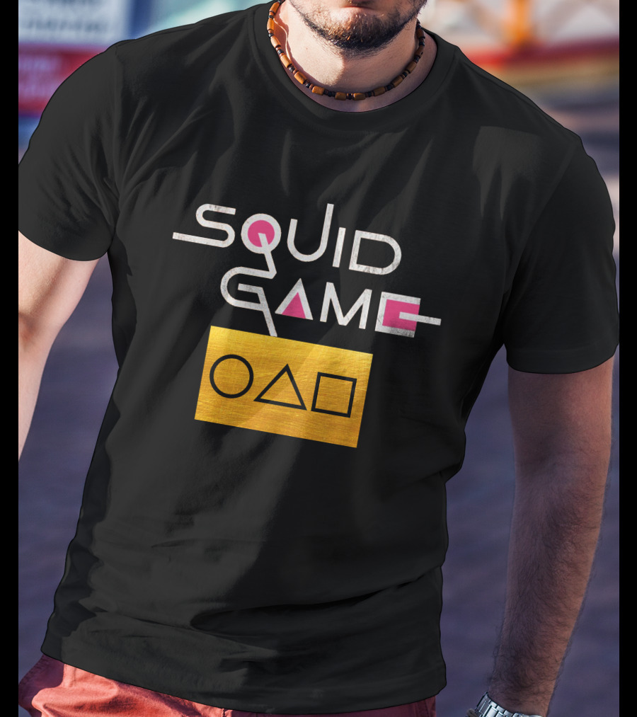 Squid Game Card Circle Triangle Square Gold T-Shirt