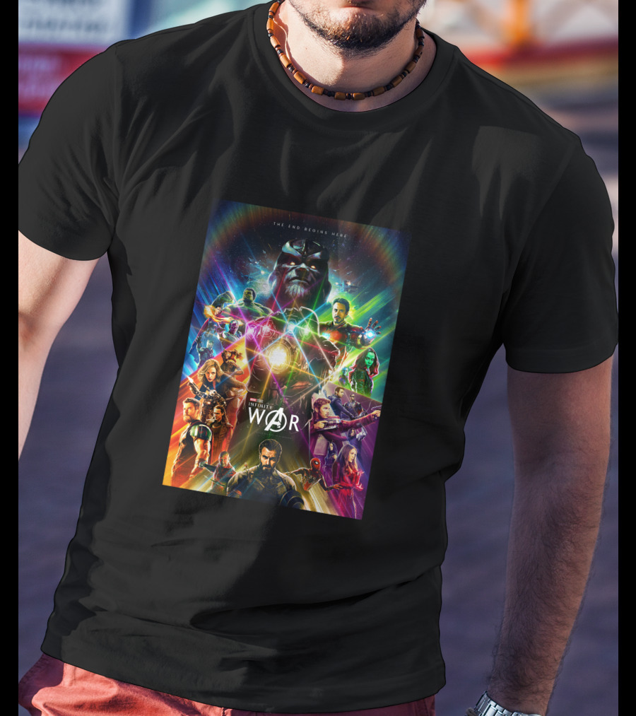 Avenger Infinity War The End Begins Here T-Shirt
