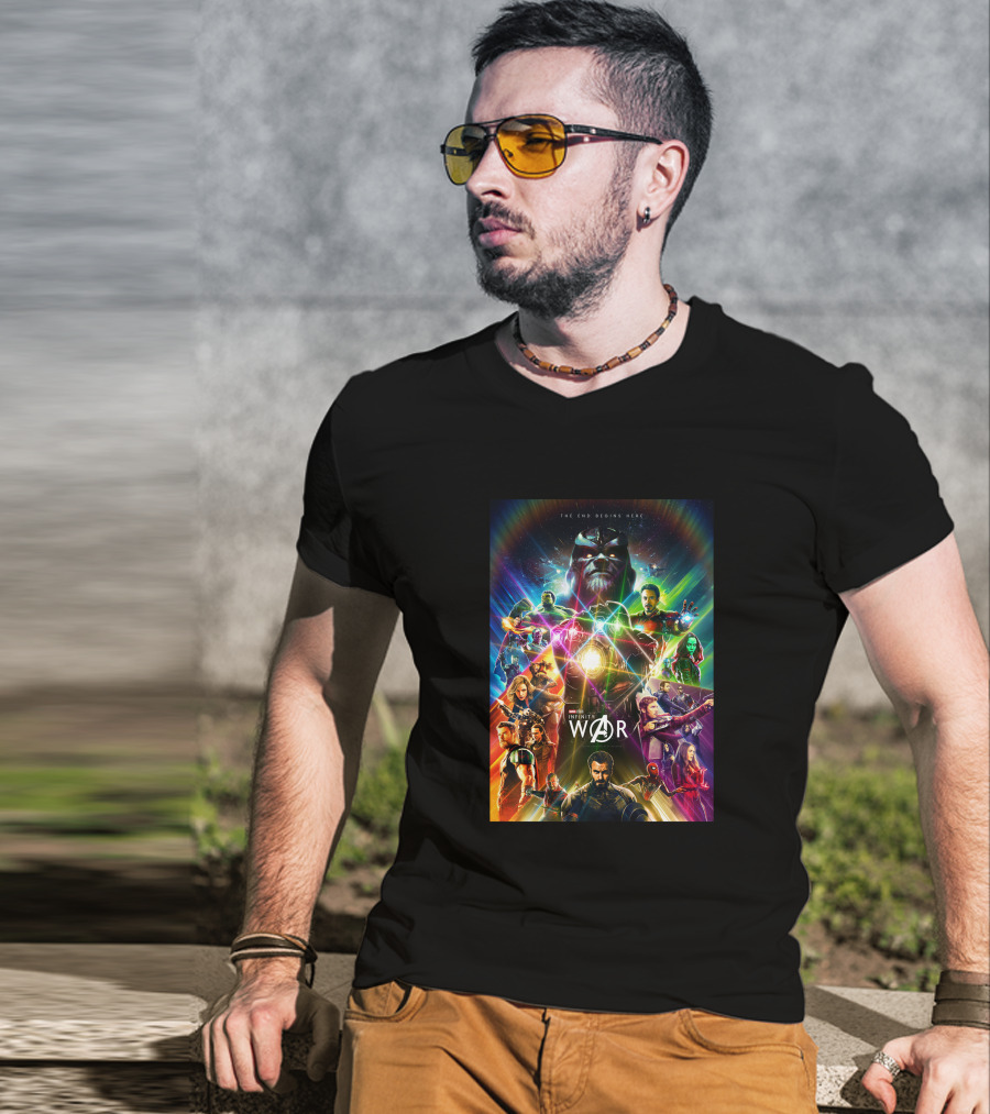 Avenger Infinity War The End Begins Here T-Shirt
