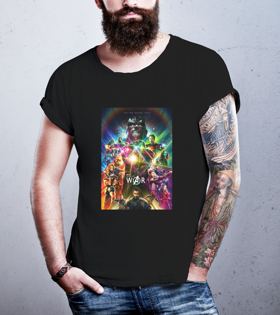 Avenger Infinity War The End Begins Here T-Shirt