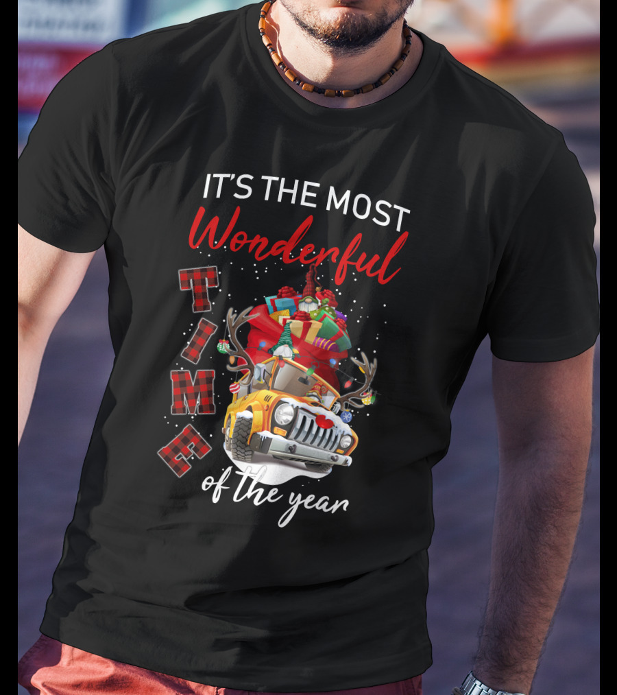 It's The Most Wonderful Time Of The Year Christmas Truck With Gifts T-Shirt