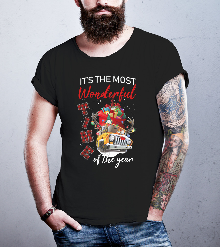 It's The Most Wonderful Time Of The Year Christmas Truck With Gifts T-Shirt
