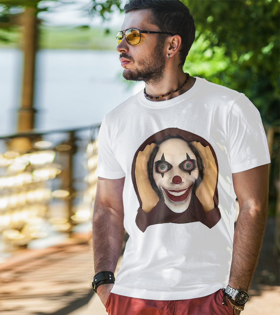 Spooky Clown IT Horror Mask T-Shirt