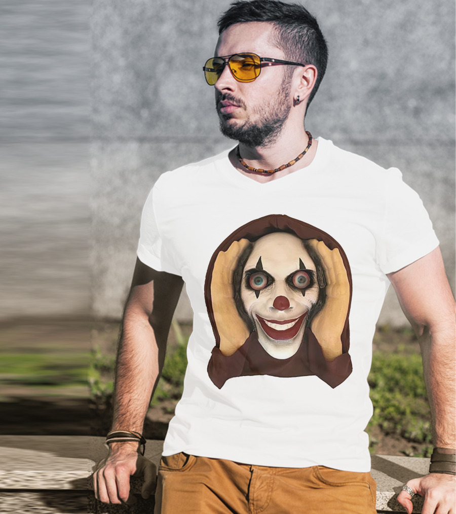 Spooky Clown IT Horror Mask T-Shirt