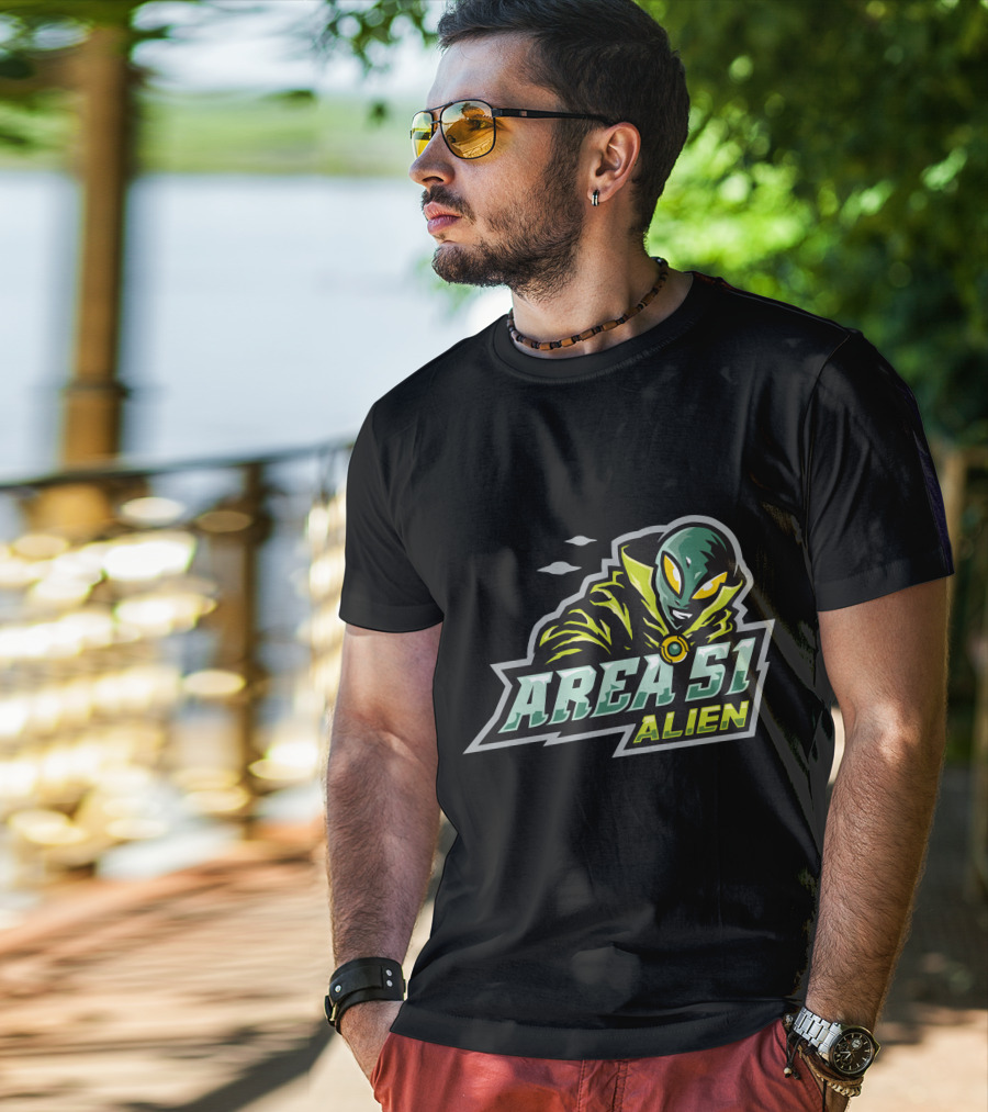 Area 51 Alien E Sport Halloween Witch Alien T-Shirt