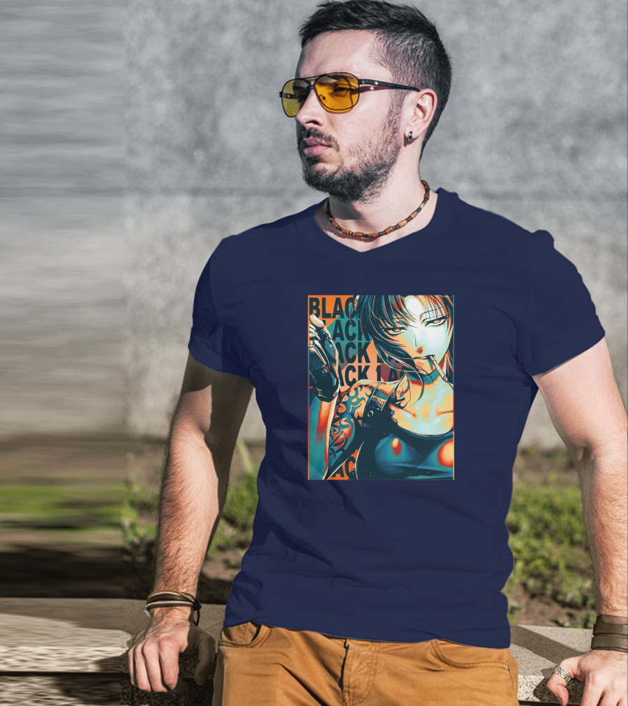 Black Lagoon Pop Anime Style Revy T-Shirt