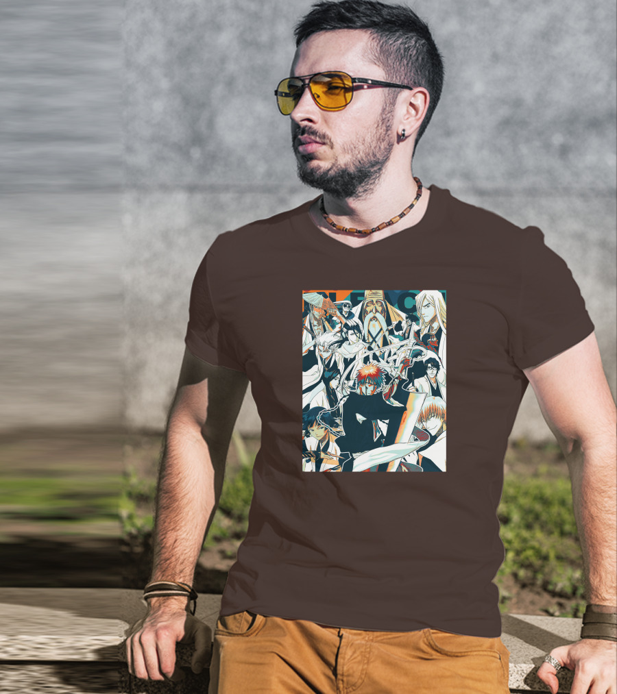 BLEACH Character Collage Manga Art POP T-Shirt