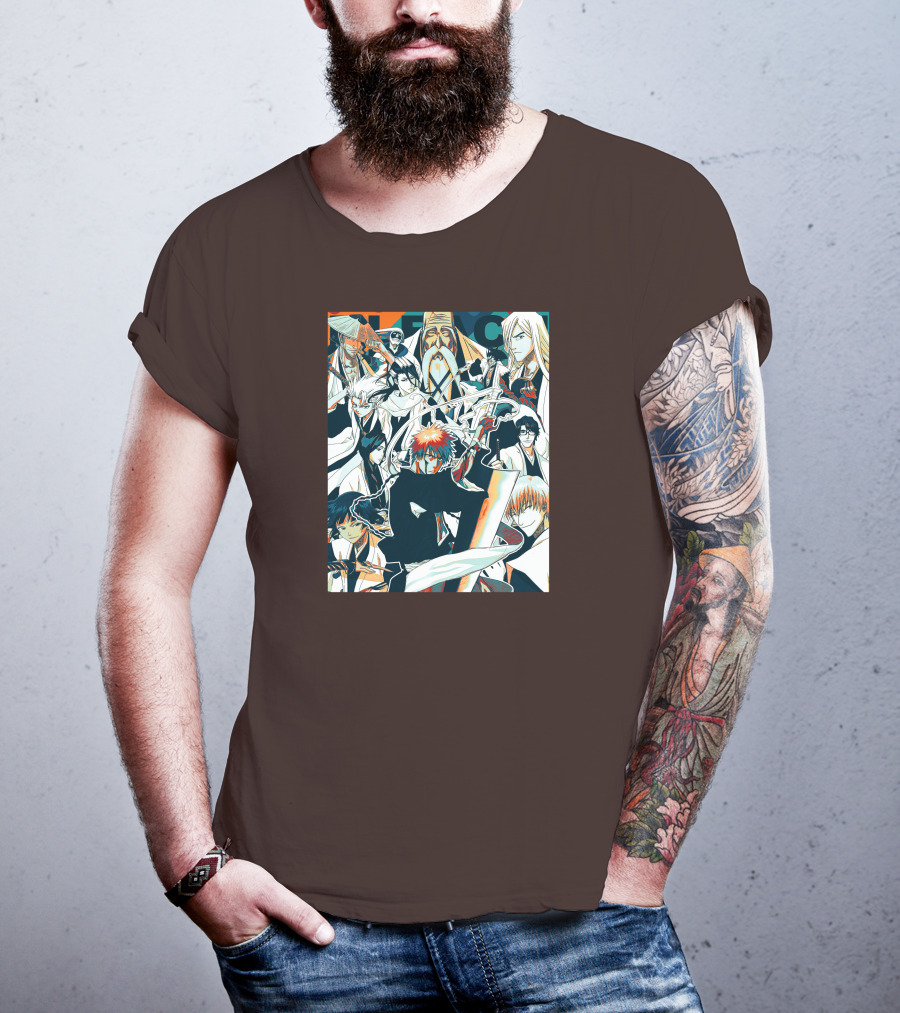 BLEACH Character Collage Manga Art POP T-Shirt