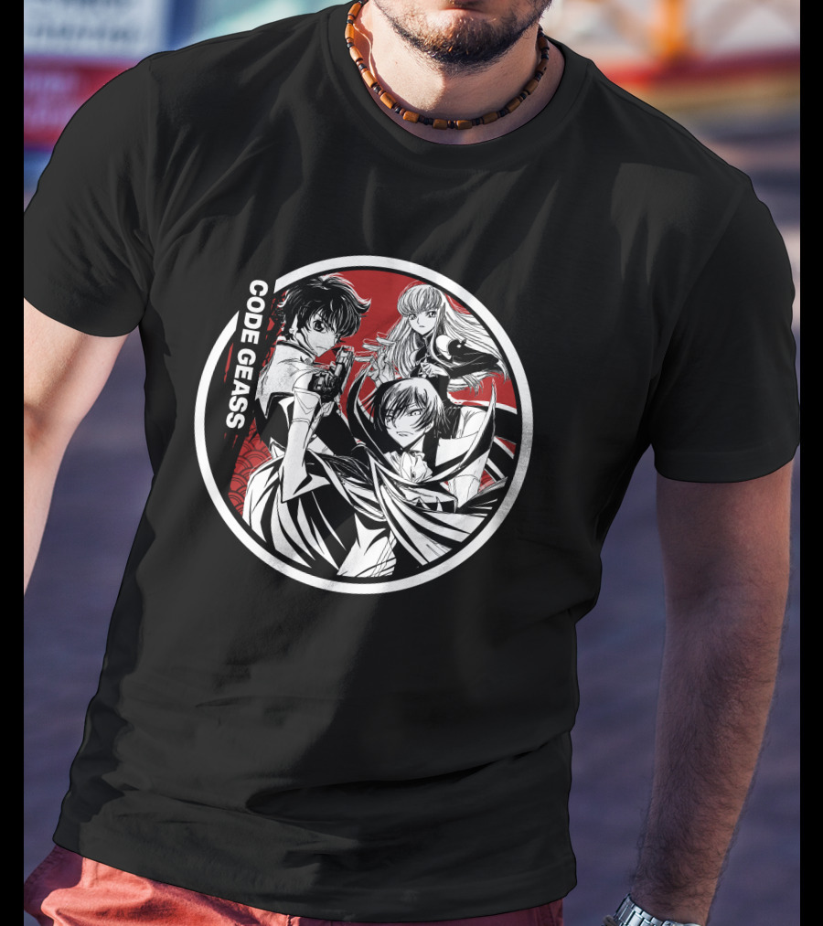 Code Geass Iconic Characters Dynamic Black And Red T-Shirt