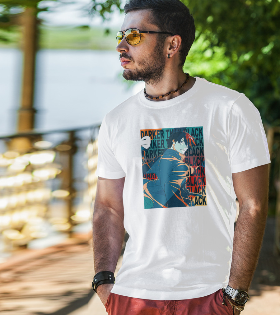 Darker Than Black Anime Character Mask T-Shirt