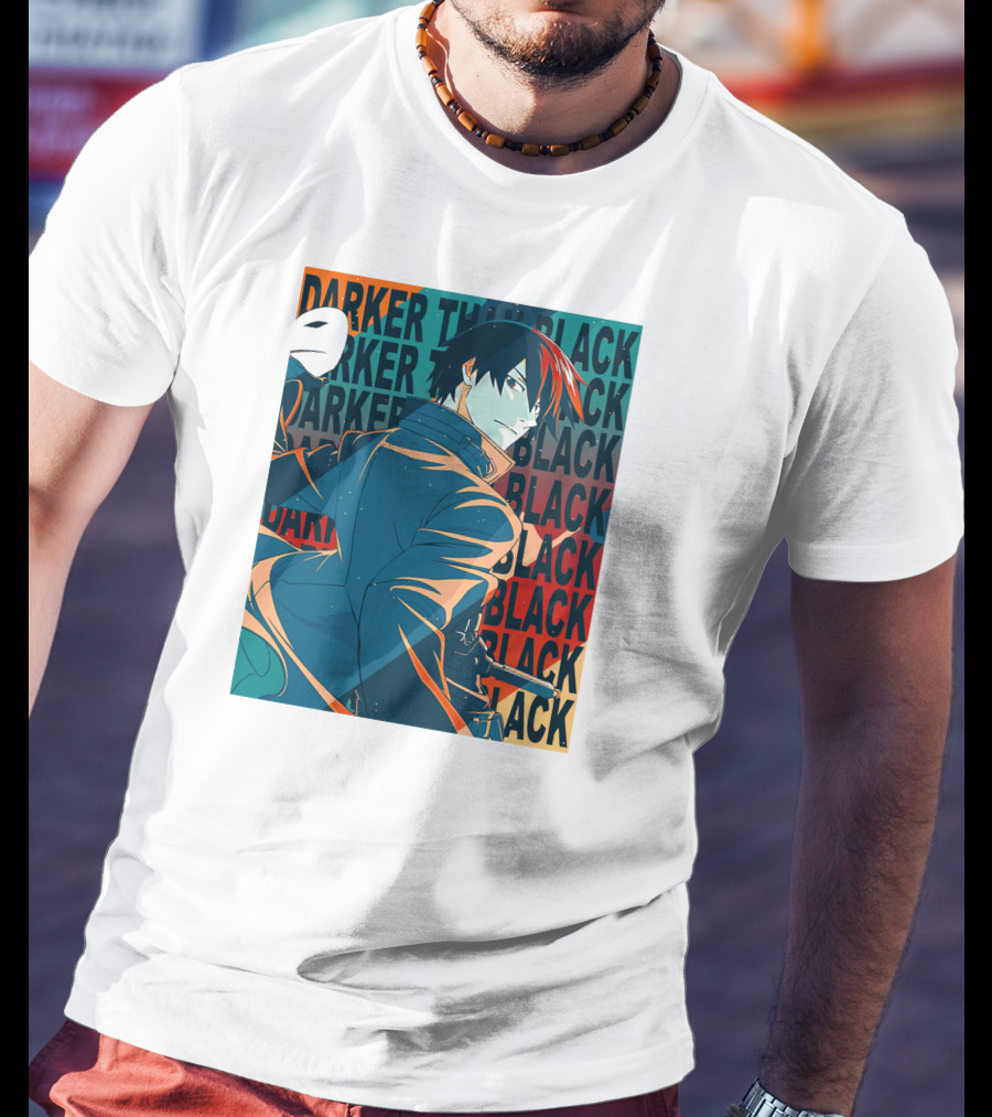 Darker Than Black Anime Character Mask T-Shirt