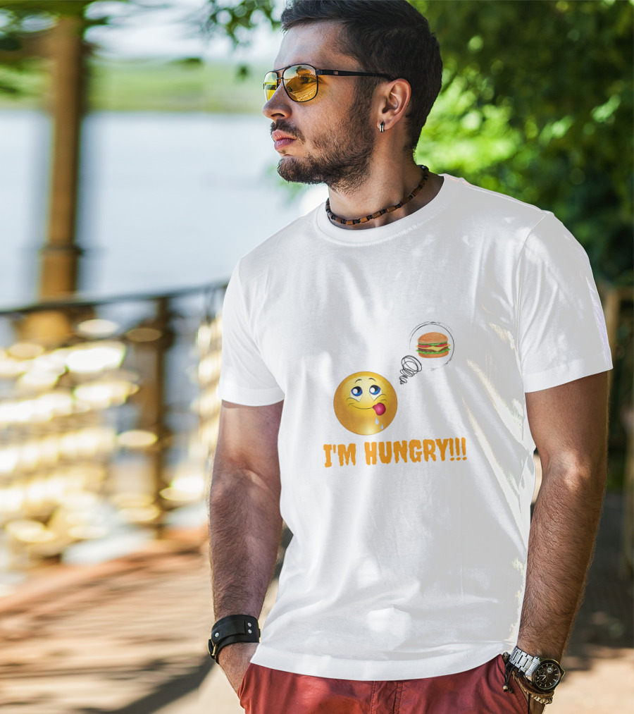 I'M HUNGRY Emoji Burger Craving T-Shirt