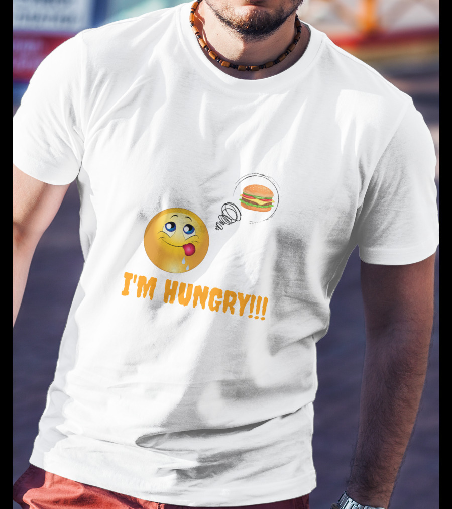 I'M HUNGRY Emoji Burger Craving T-Shirt