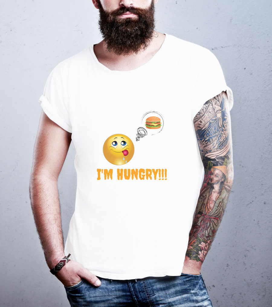 I'M HUNGRY Emoji Burger Craving T-Shirt