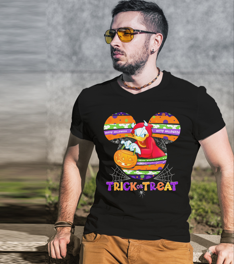 Happy Halloween Trick Or Treat Donald Duck T-Shirt