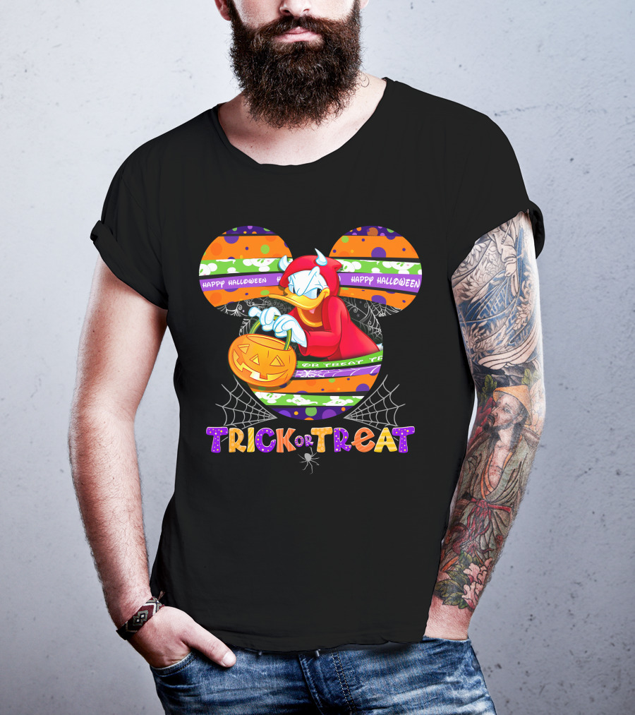 Happy Halloween Trick Or Treat Donald Duck T-Shirt