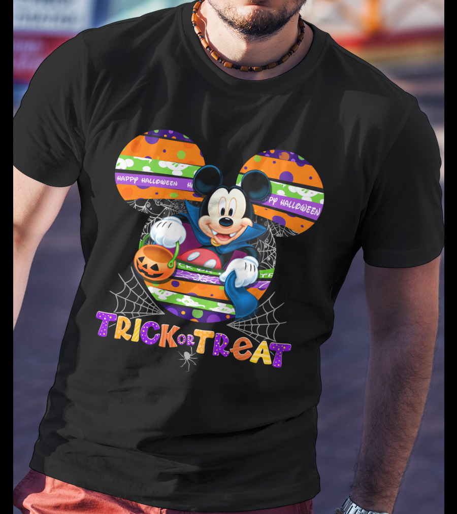 Happy Halloween Mickey Trick Or Treat T-Shirt