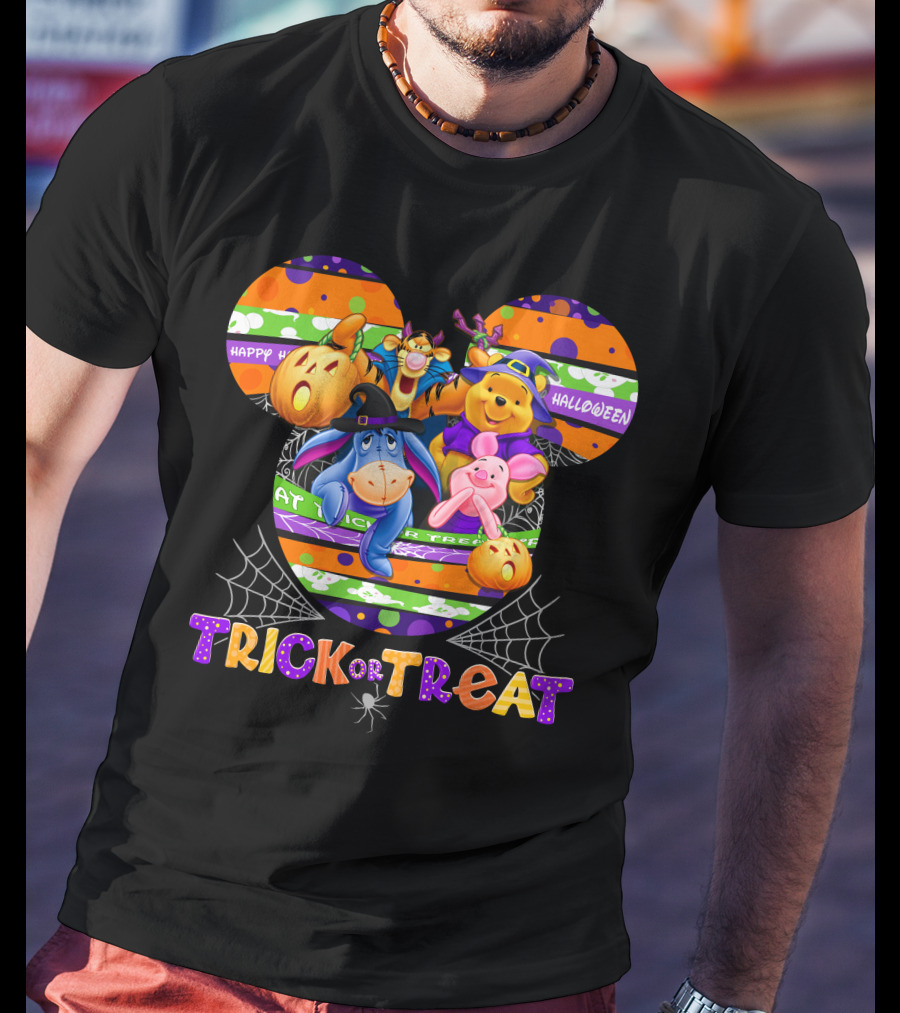 Happy Halloween Trick Or Treat Winnie The Pooh And Friends Disney T-Shirt