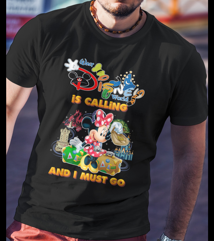 Walt Disney World Is Calling And I Must Go Minnie Luggage T-Shirt
