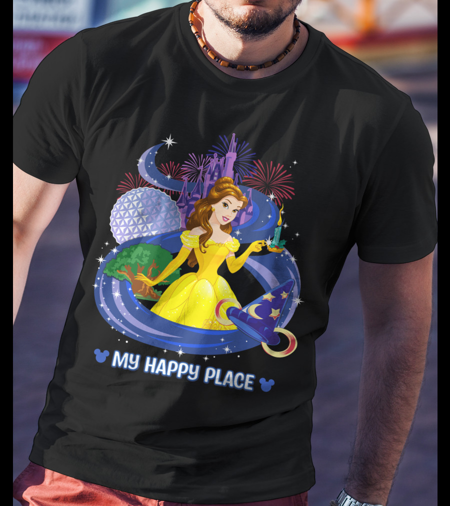 My Happy Place Belle Castle Magic Spell Tower Celebration T-Shirt