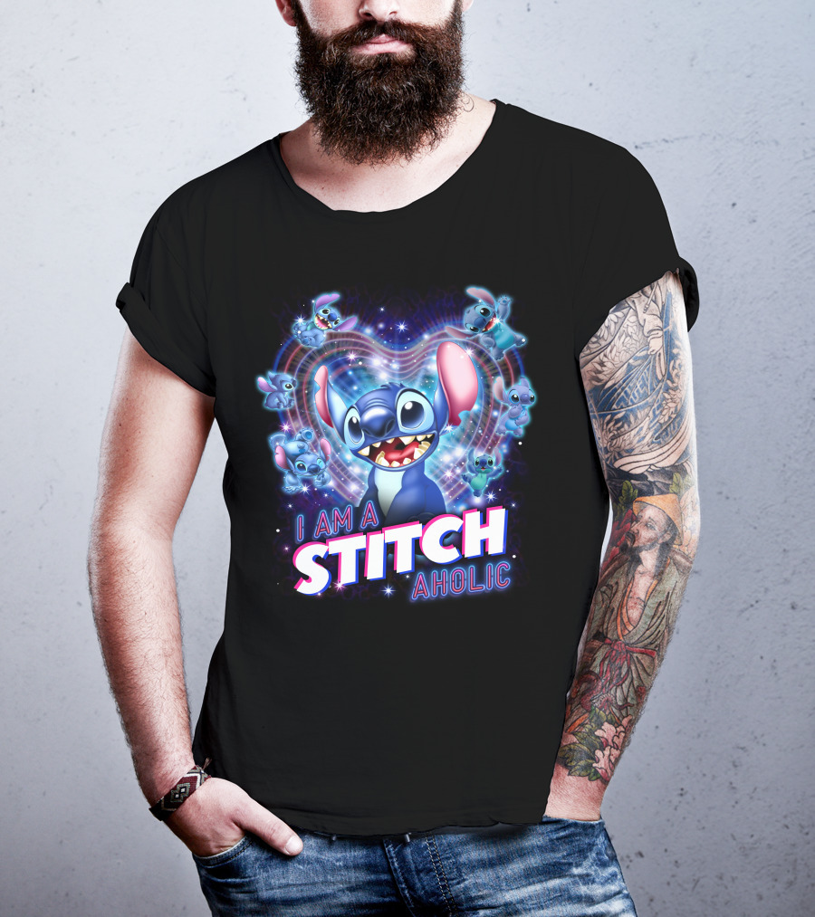 I Am A Stitch Aholic Lilo And Stitch Fan T-Shirt
