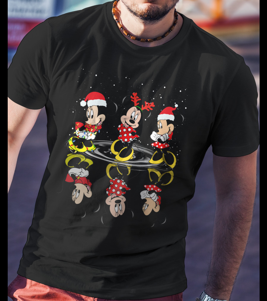 Holiday Mickey And Minnie Christmas Reflections T-Shirt