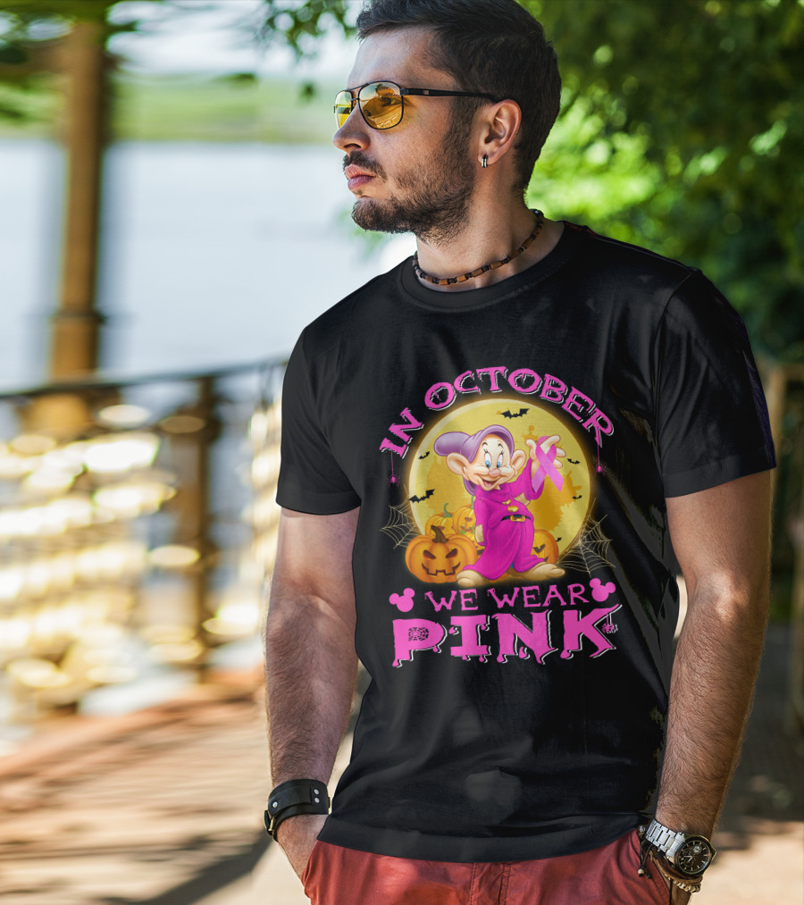In October We Wear Pink Dopey Halloween T-Shirt