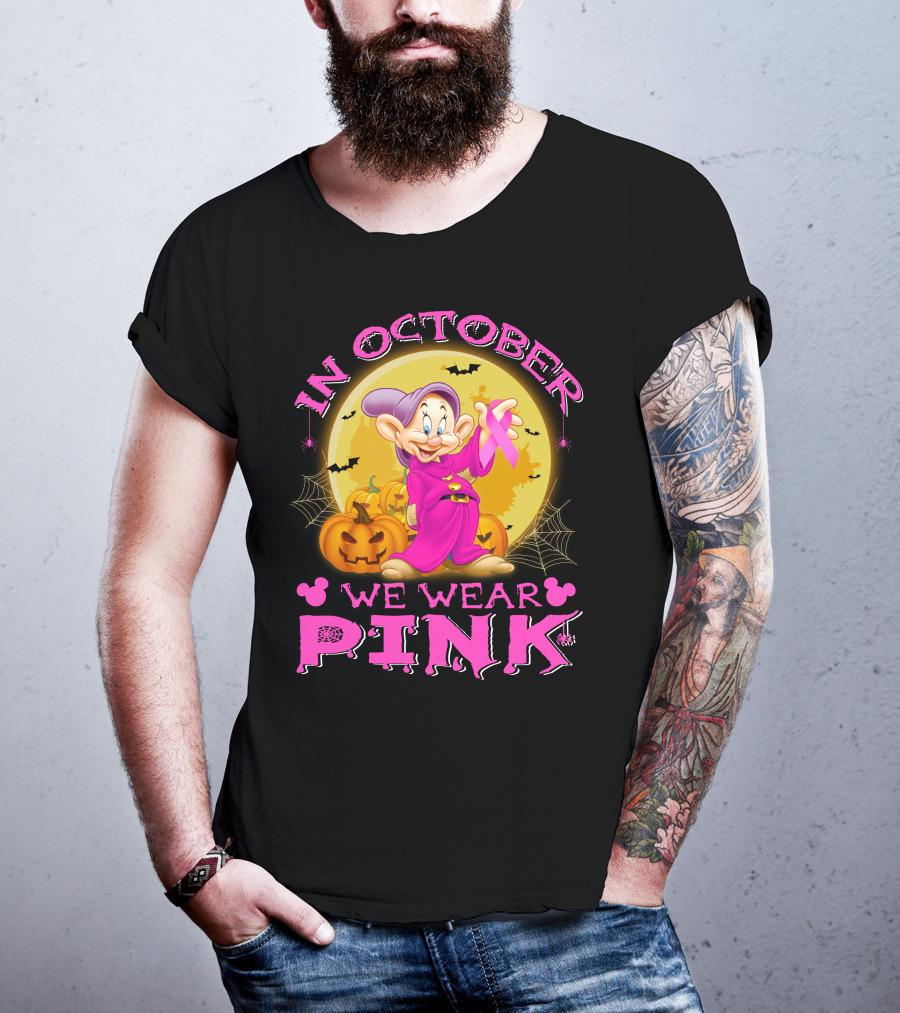 In October We Wear Pink Dopey Halloween T-Shirt