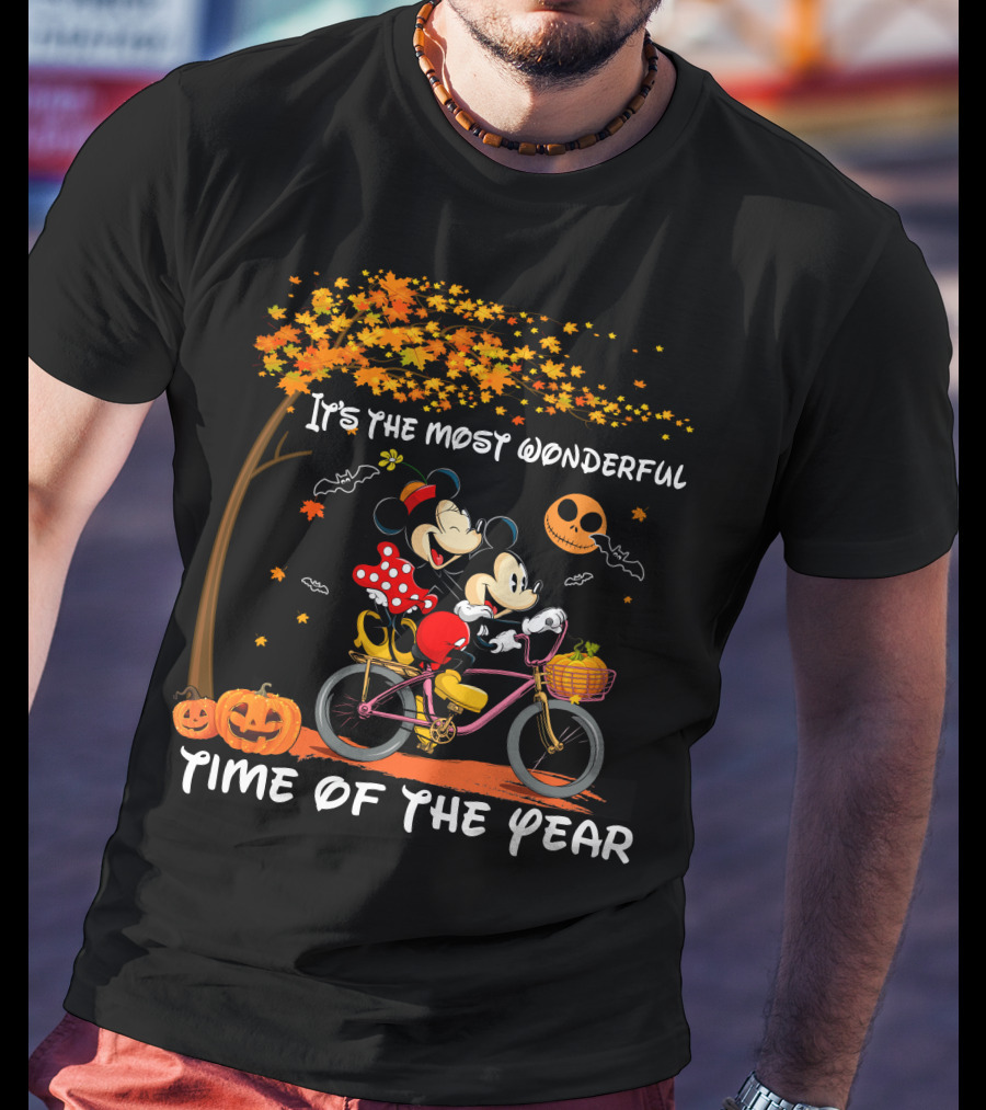It's The Most Wonderful Time Of The Year Mickey And Minnie Halloween Bike Ride T-Shirt