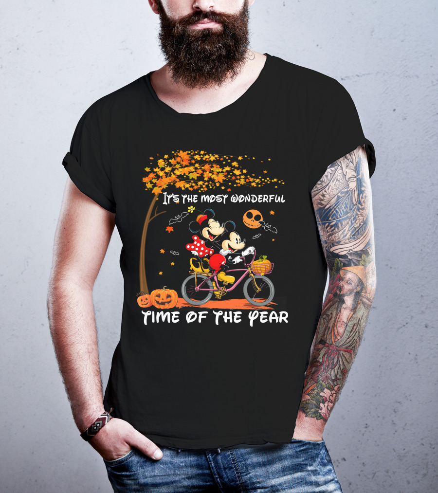 It's The Most Wonderful Time Of The Year Mickey And Minnie Halloween Bike Ride T-Shirt