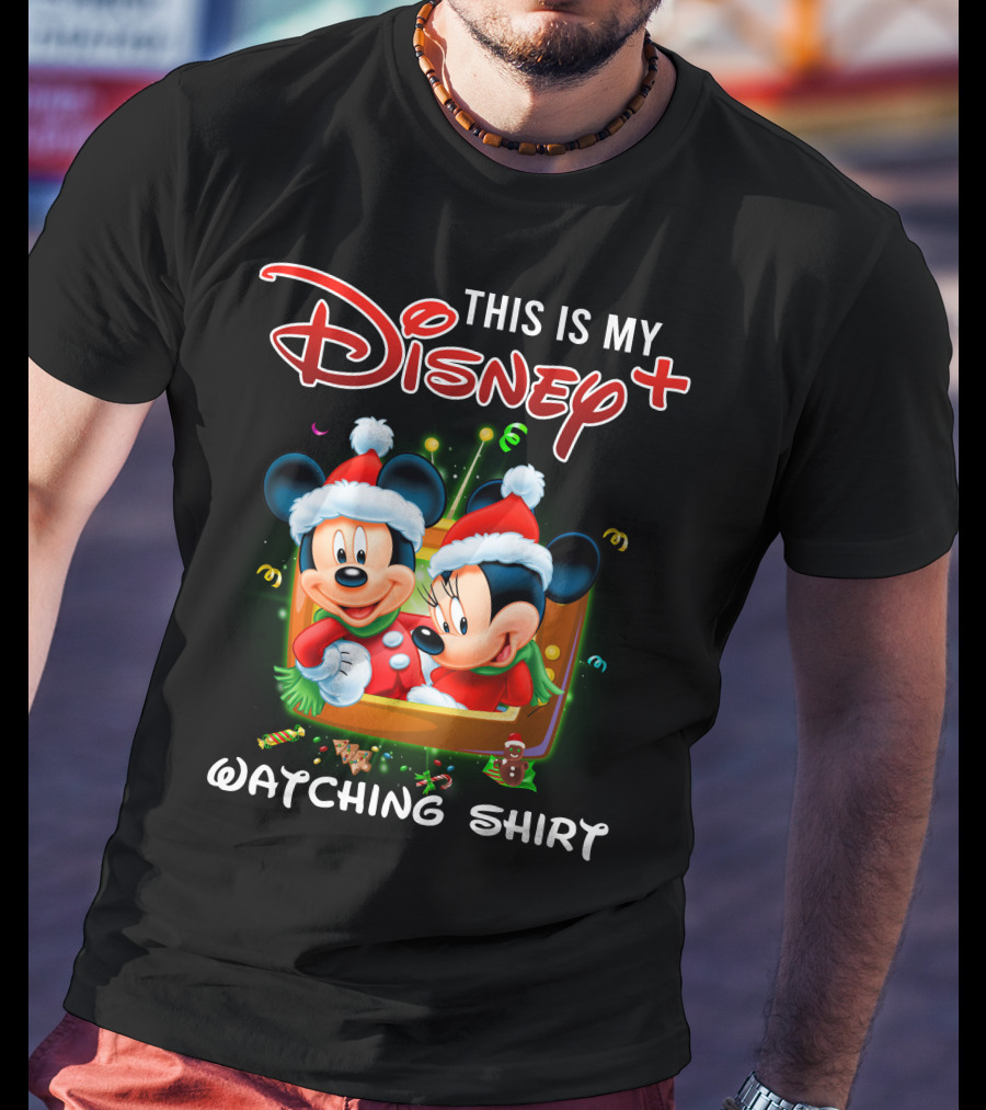 This Is My Disney Plus Watching Shirt Minie And Mickey T-Shirt