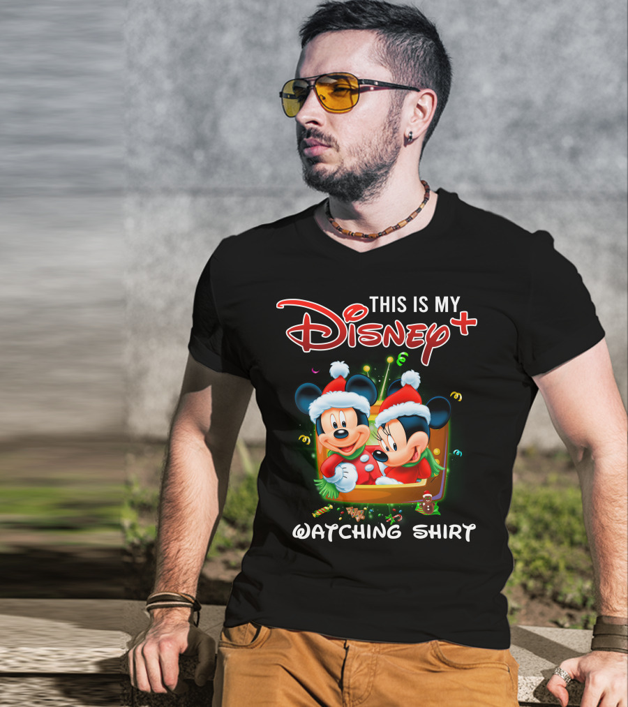 This Is My Disney Plus Watching Shirt Minie And Mickey T-Shirt