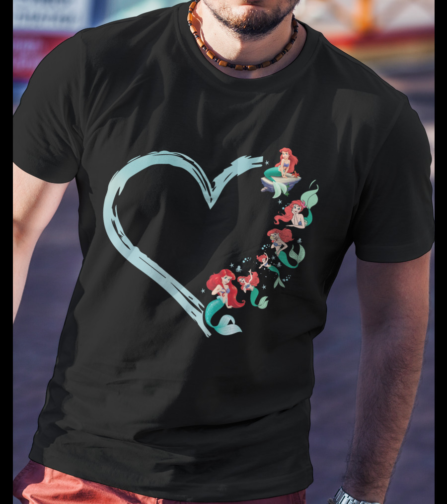 Heart-Shaped Ariel Mermaid Variations T-Shirt