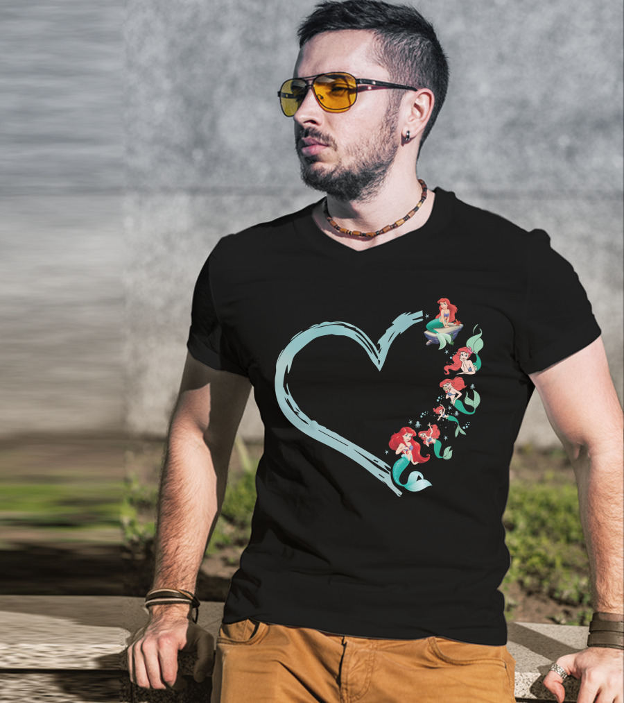 Heart-Shaped Ariel Mermaid Variations T-Shirt