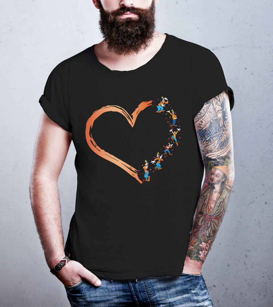 Goofy Heart Brushstroke Disney T-Shirt