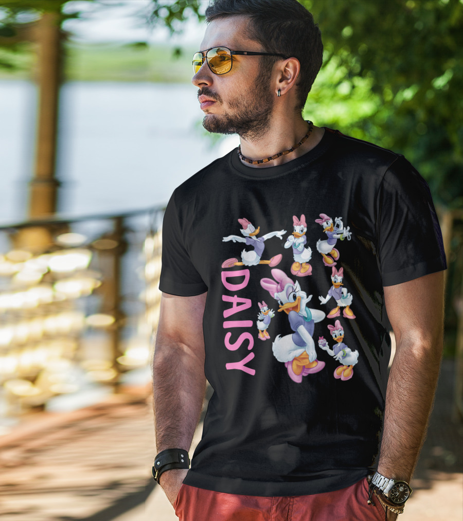 Daisy Duck Colorful Character Poses Collection T-Shirt