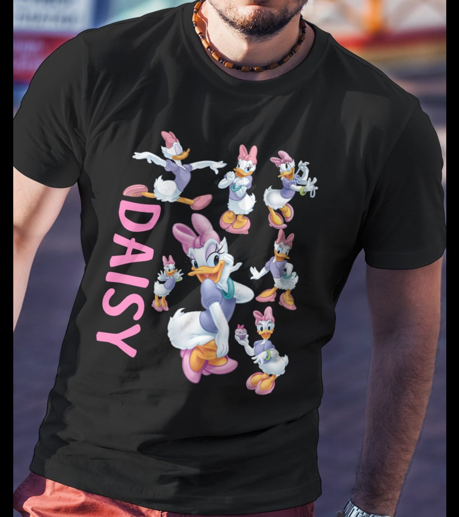 Daisy Duck Colorful Character Poses Collection T-Shirt