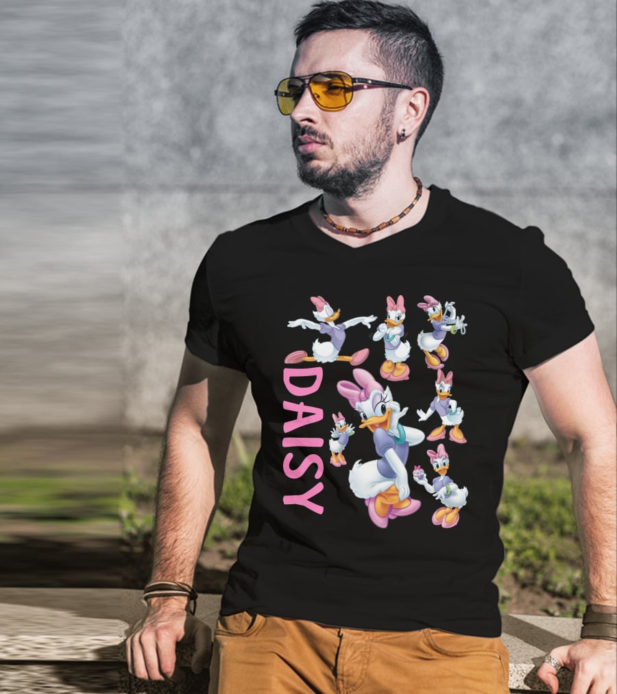 Daisy Duck Colorful Character Poses Collection T-Shirt