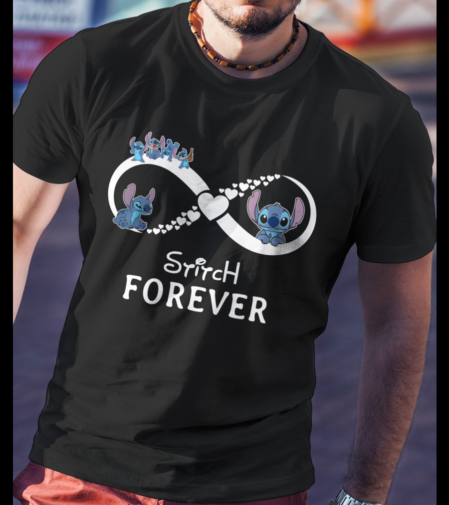 Stitch Forever Infinity Heartful Journey T-Shirt