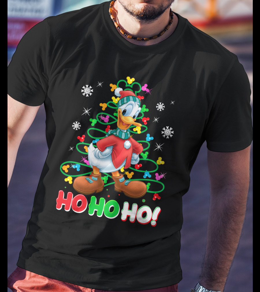 Donald Snowflakes Christmas Ho Ho Ho T-Shirt