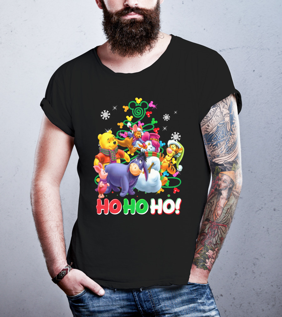Winnie The Pooh Christmas Ho Ho Ho With Friends T-Shirt
