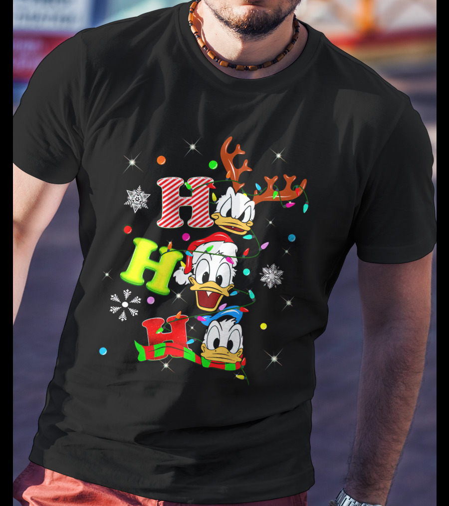Ho Ho Ho Donald Duck Christmas Festive T-Shirt